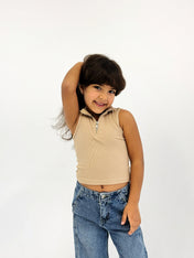 Zipit Tank Top Beige - Kids