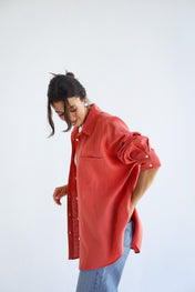 The Essential Orange Linen Shirt-Adult