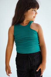 Cutout Tank top Teal-kids
