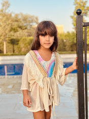 Gold Fringes Coverup/Kimono