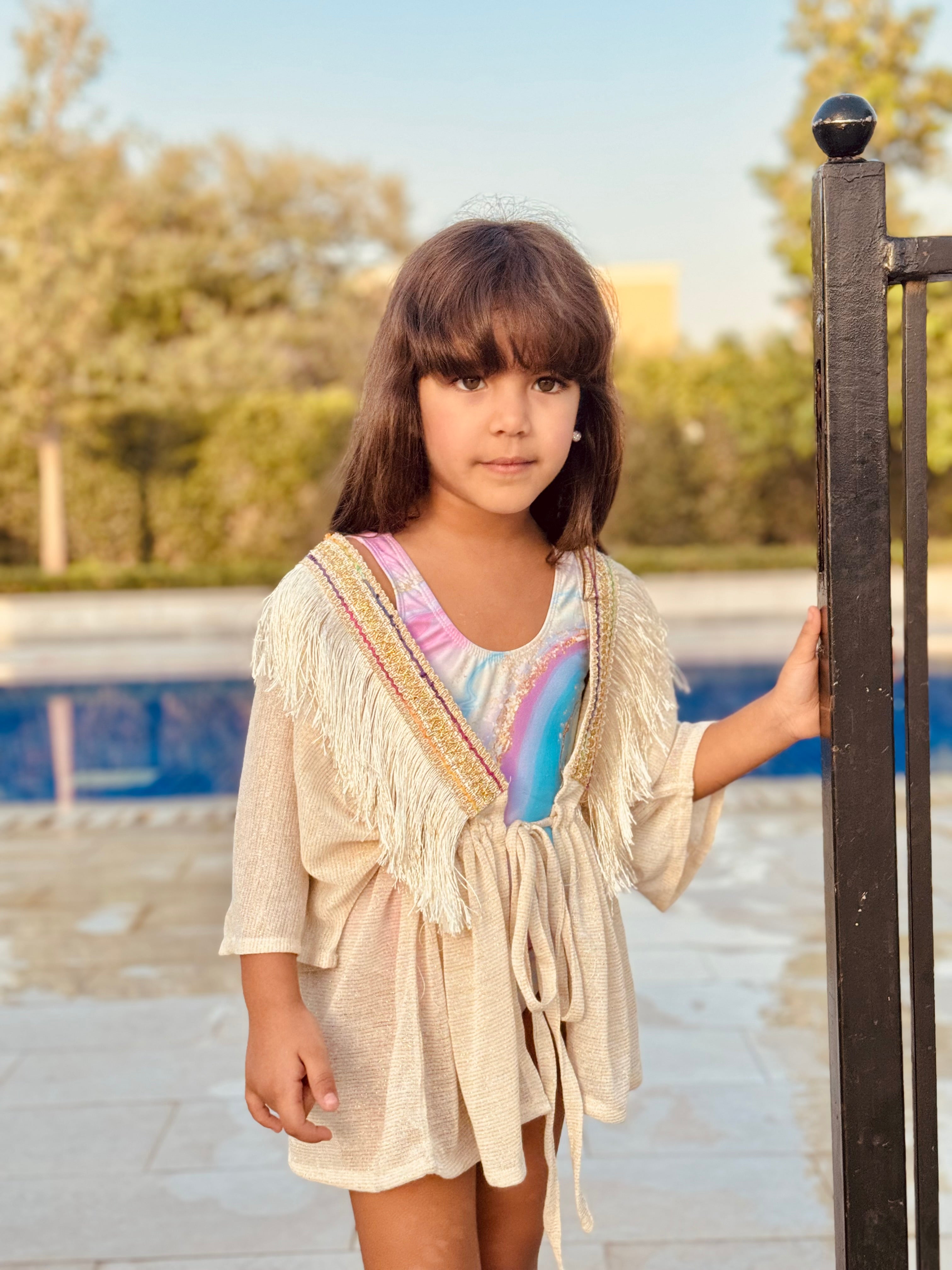 Gold Fringes Coverup/Kimono