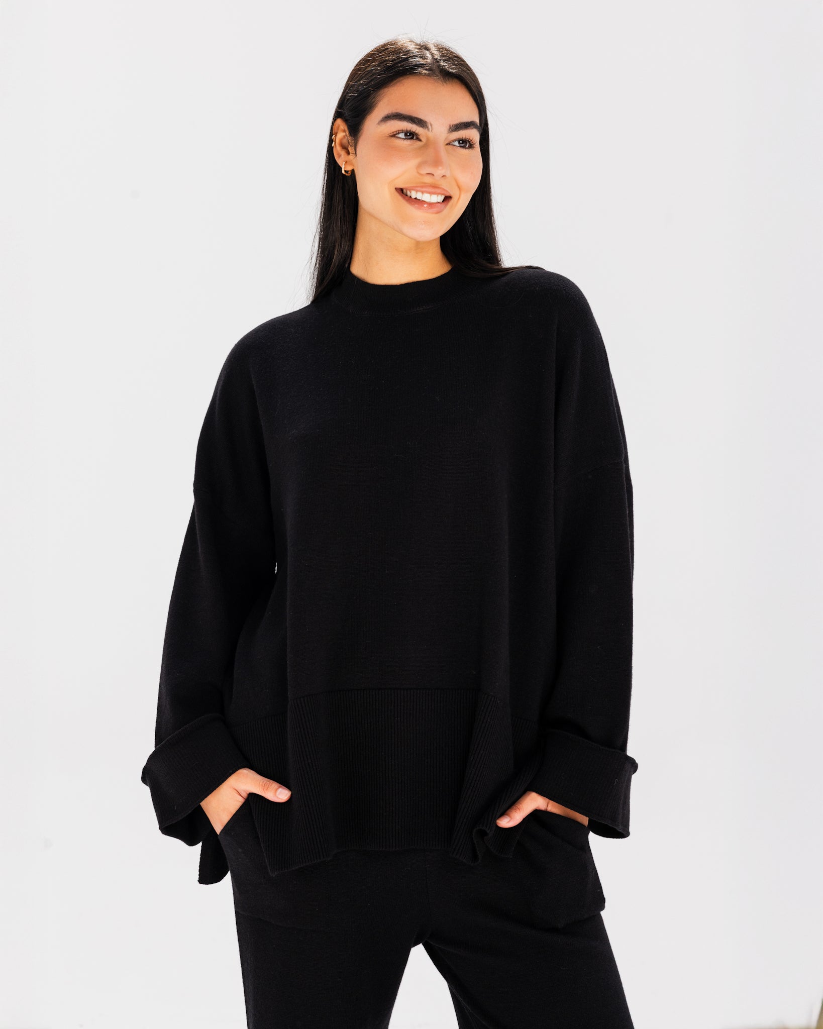 Cozy Knit Set Black - Adults