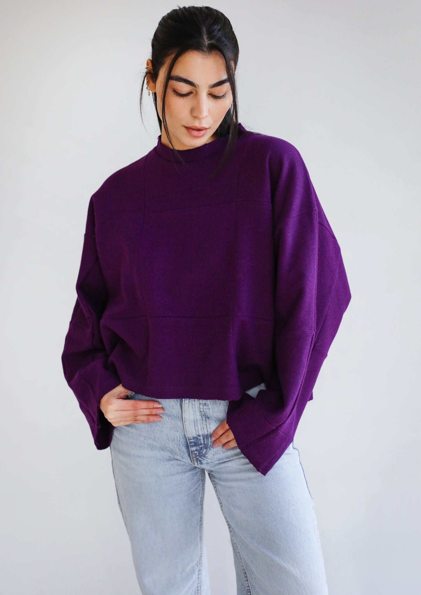 Purple Patterned Sweater - Adults