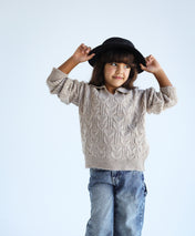Cable Sweater Oatmeal - Kids