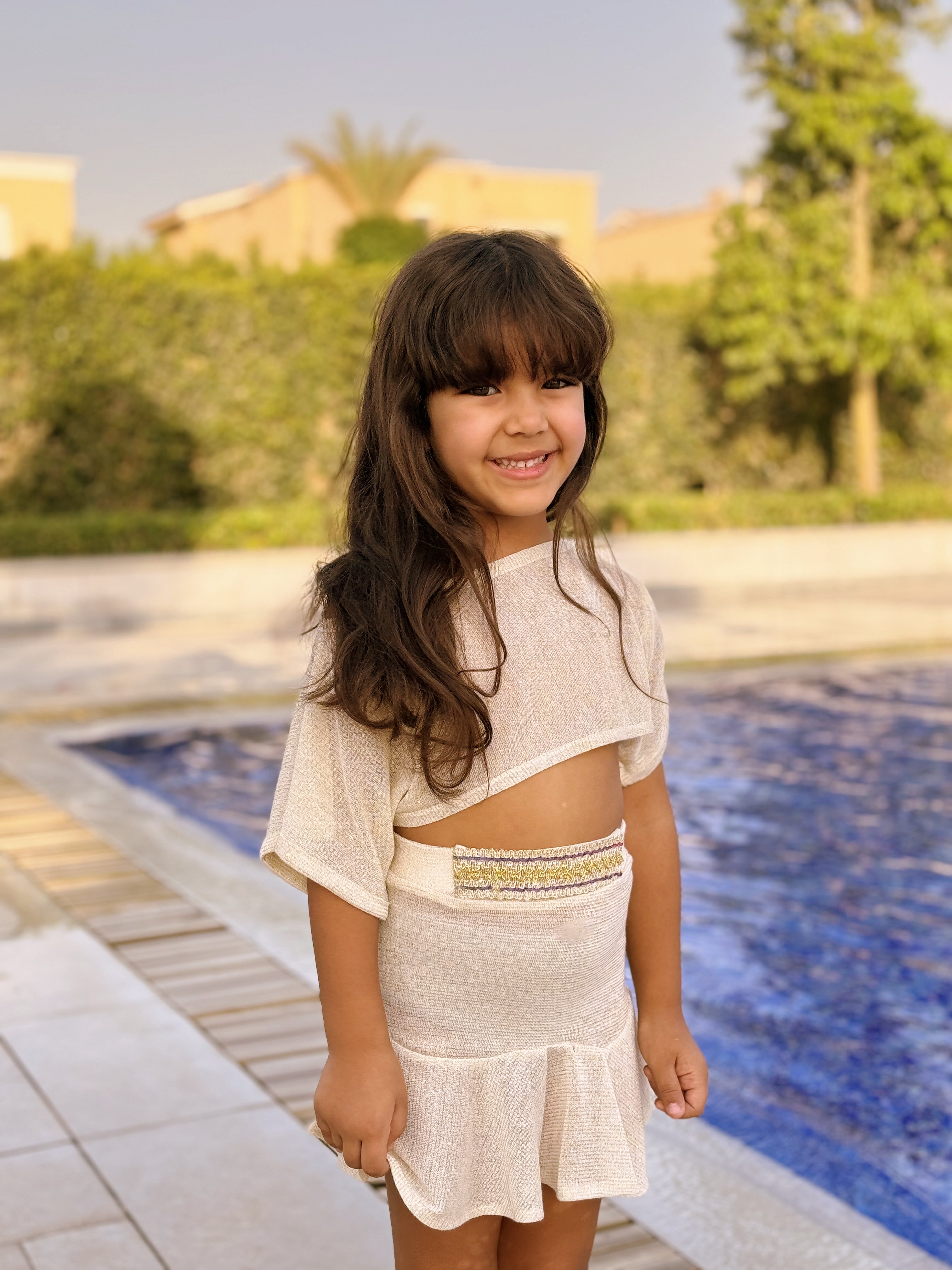 Gold Shimmery Coverup/Set