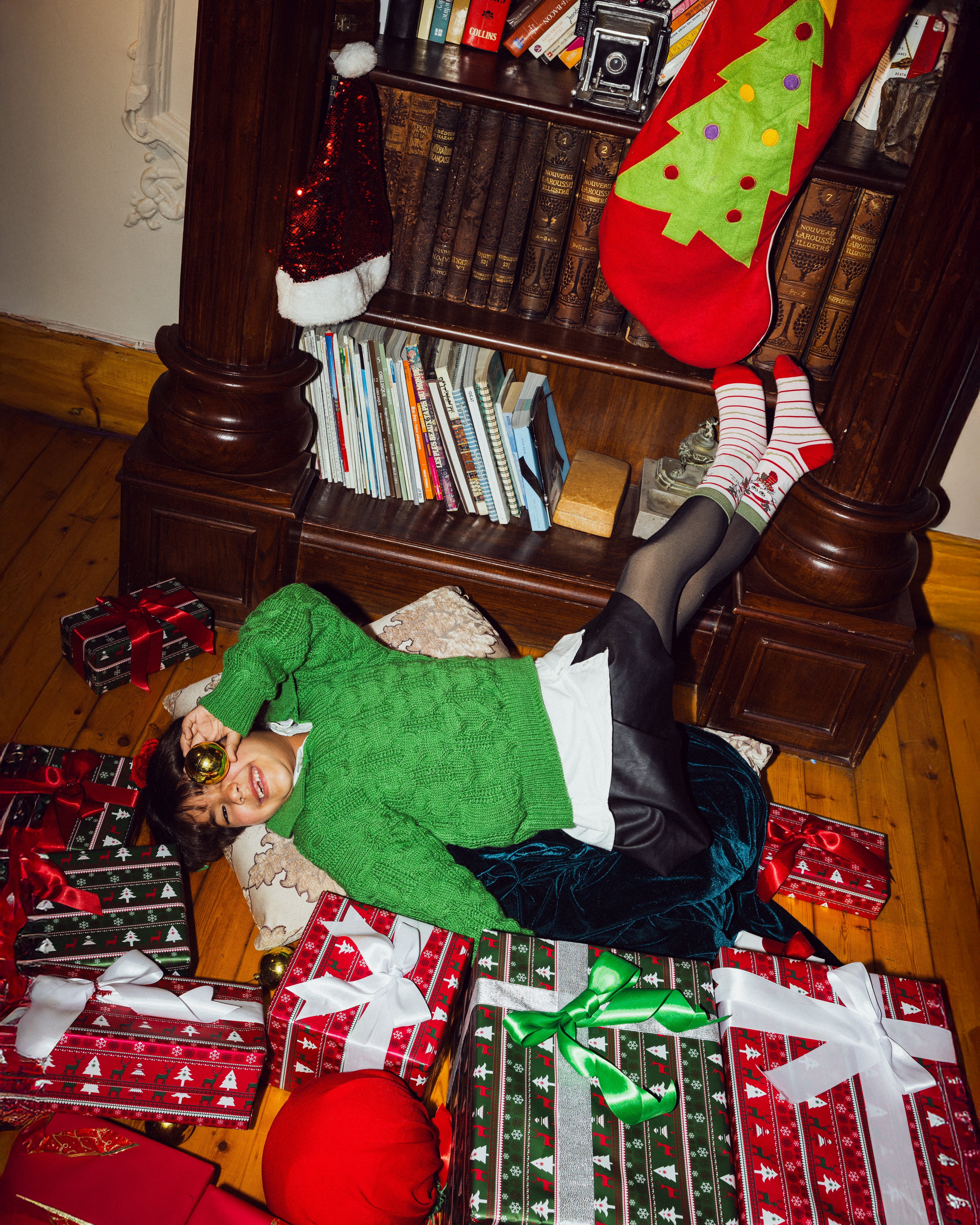 Cable Sweater Green - Kids