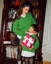 Cable Sweater Green - Kids