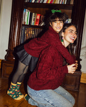 Cable Sweater Burgundy- Kids