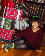 Cable Sweater Burgundy- Kids