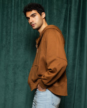 Midnight Zip Relaxed Hoodie Brandy Brown - Adults