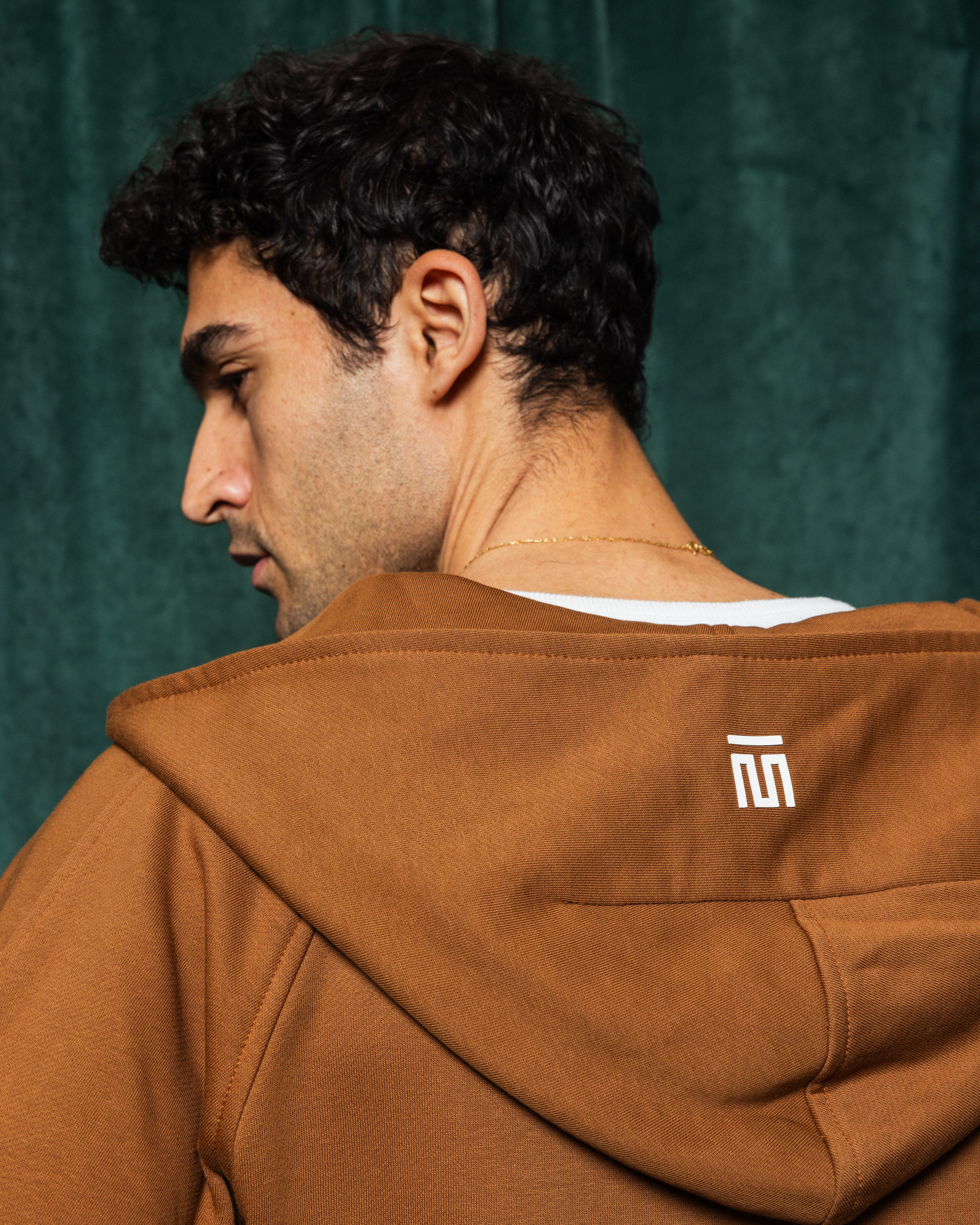 Midnight Zip Relaxed Hoodie Brandy Brown - Adults