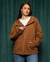 Midnight Zip Relaxed Hoodie Brandy Brown - Adults