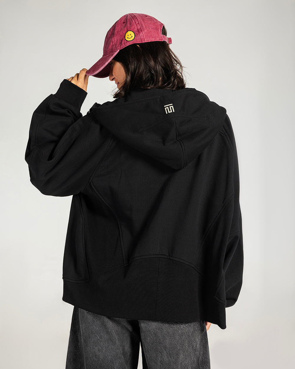 Midnight Zip Relaxed Hoodie