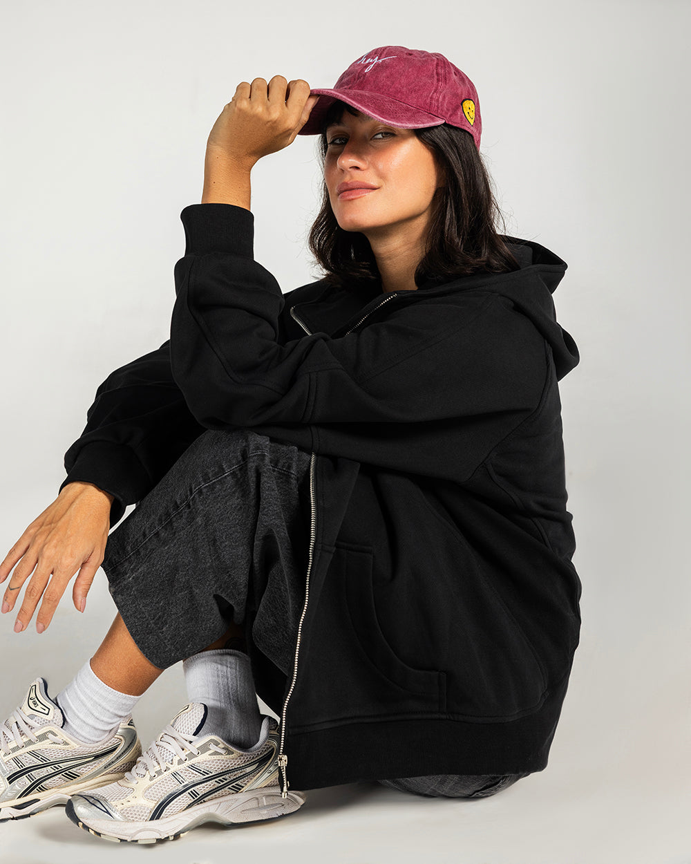 Midnight Zip Relaxed Hoodie