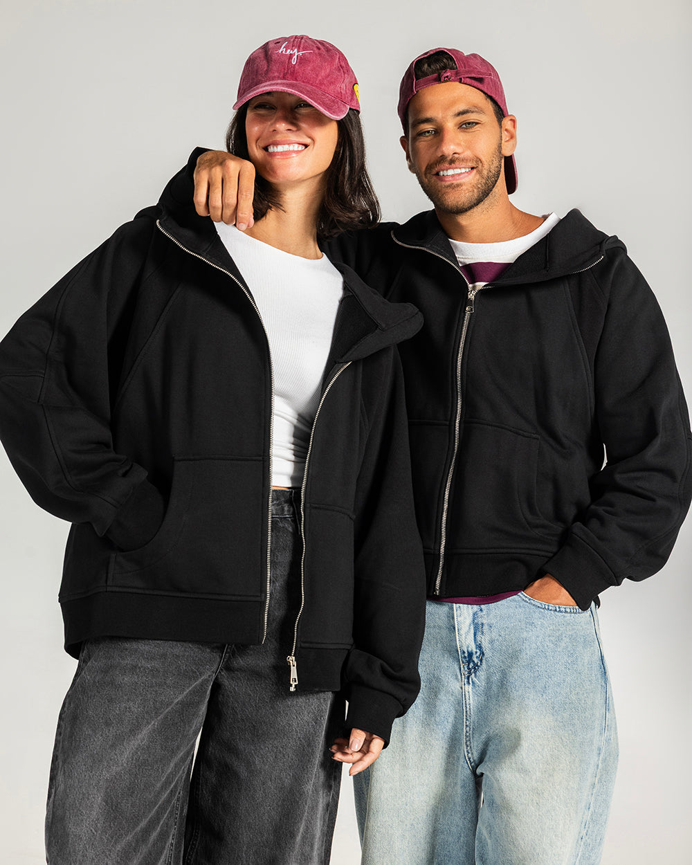 Midnight Zip Relaxed Hoodie