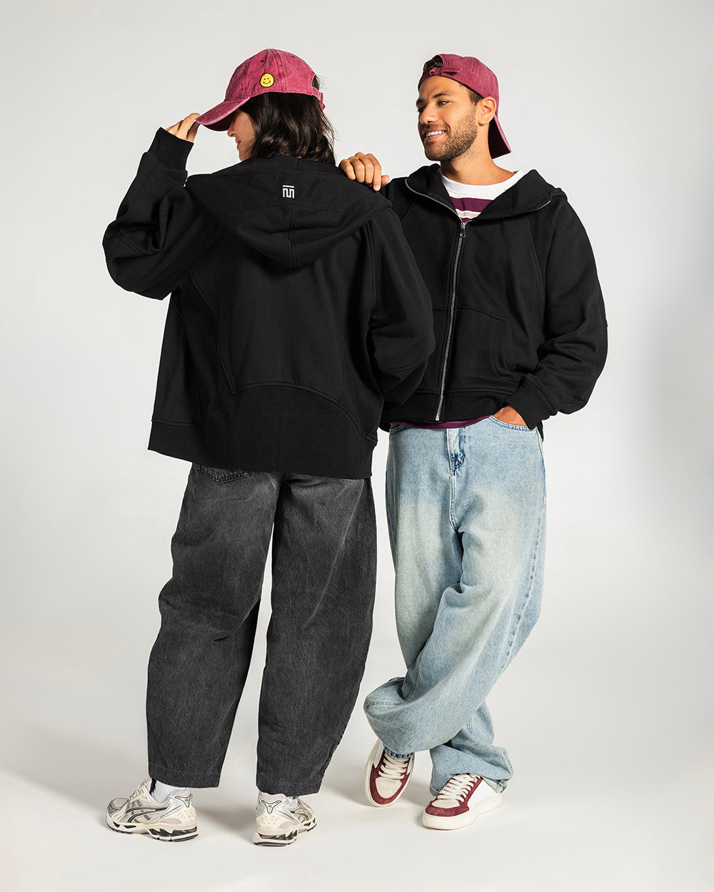 Midnight Zip Relaxed Hoodie
