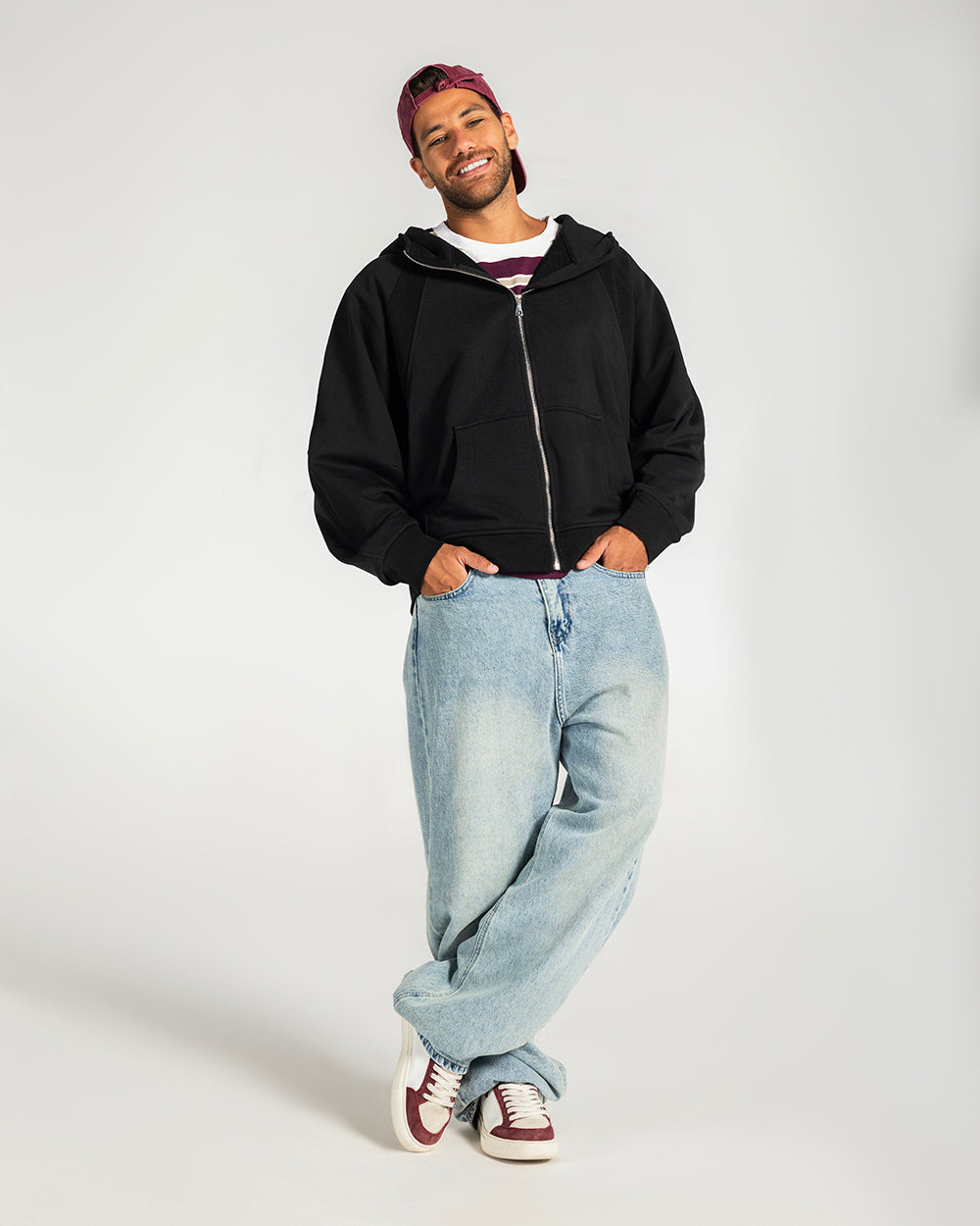 Midnight Zip Relaxed Hoodie