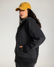 Midnight Zip Relaxed Hoodie Charcoal Grey - Adults