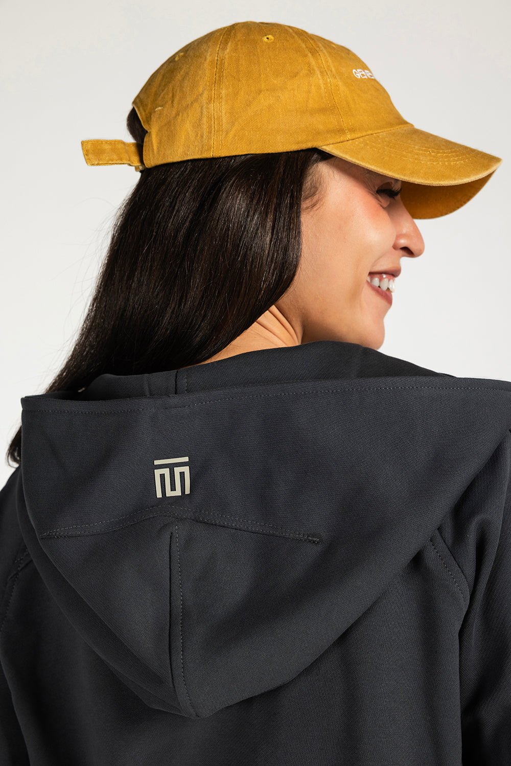 Midnight Zip Relaxed Hoodie Charcoal Grey - Adults
