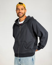 Midnight Zip Relaxed Hoodie Charcoal Grey - Adults