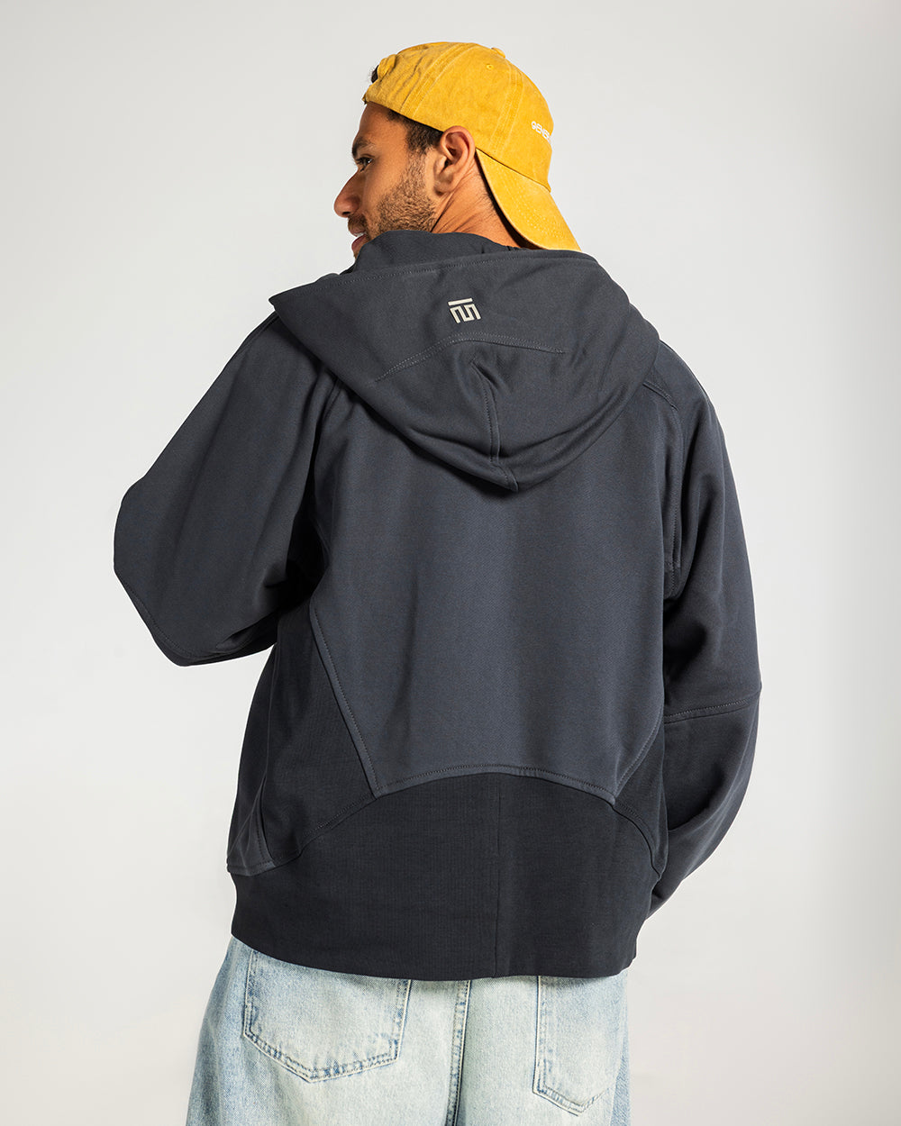 Midnight Zip Relaxed Hoodie Charcoal Grey - Adults