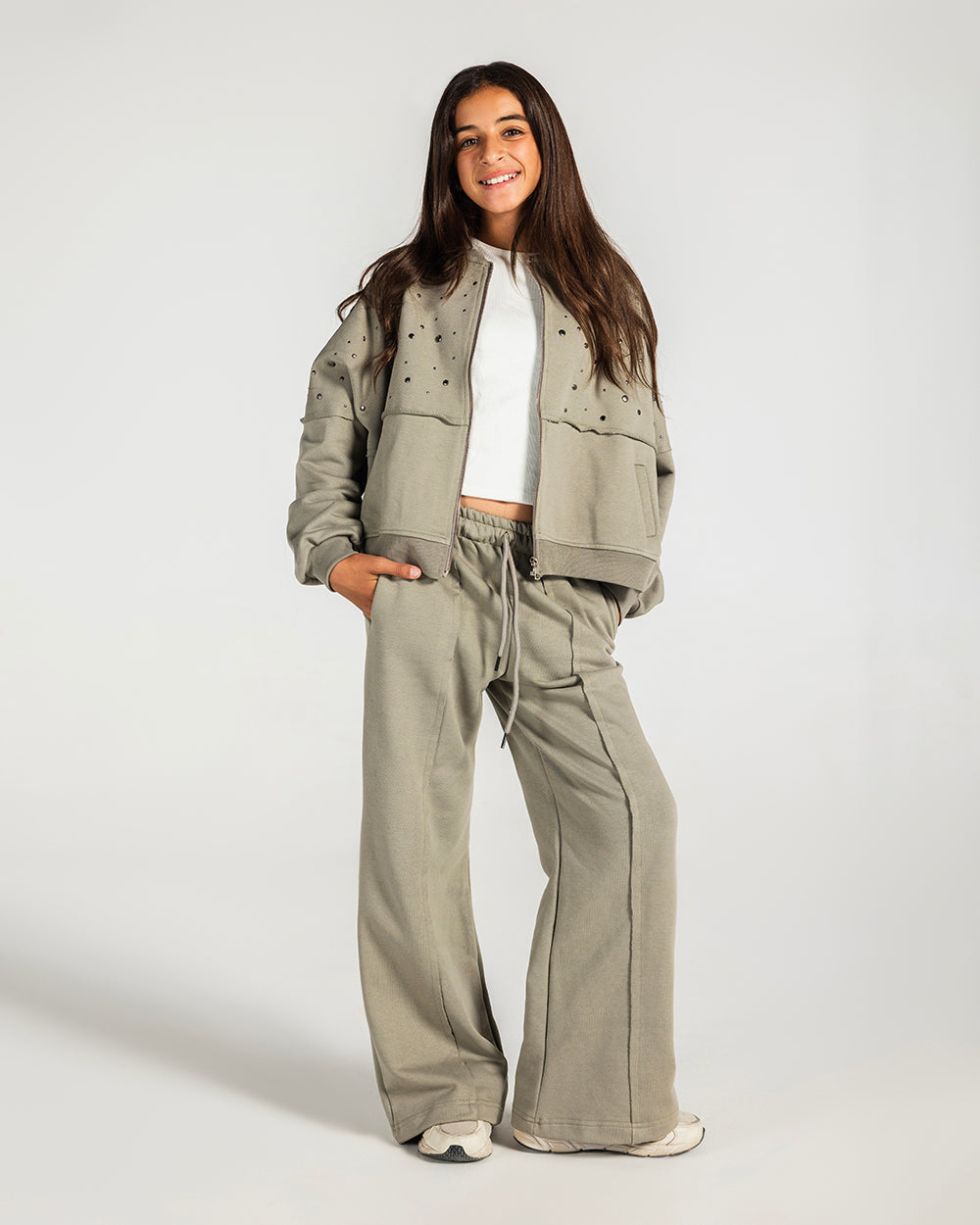 The Element Studded Set Pastel Olive - Kids