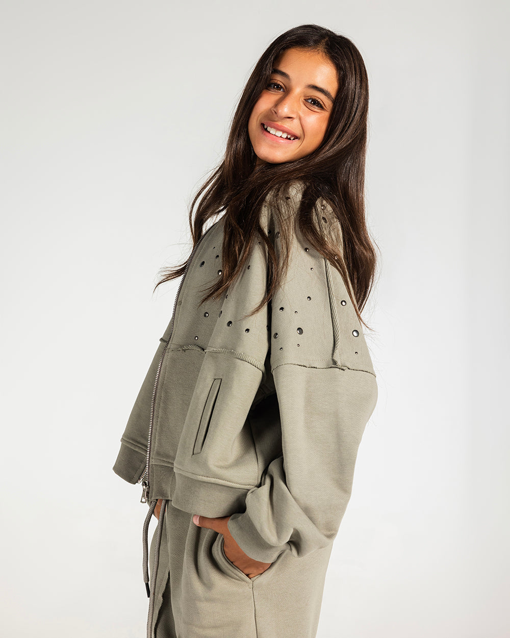 The Element Studded Set Pastel Olive - Kids