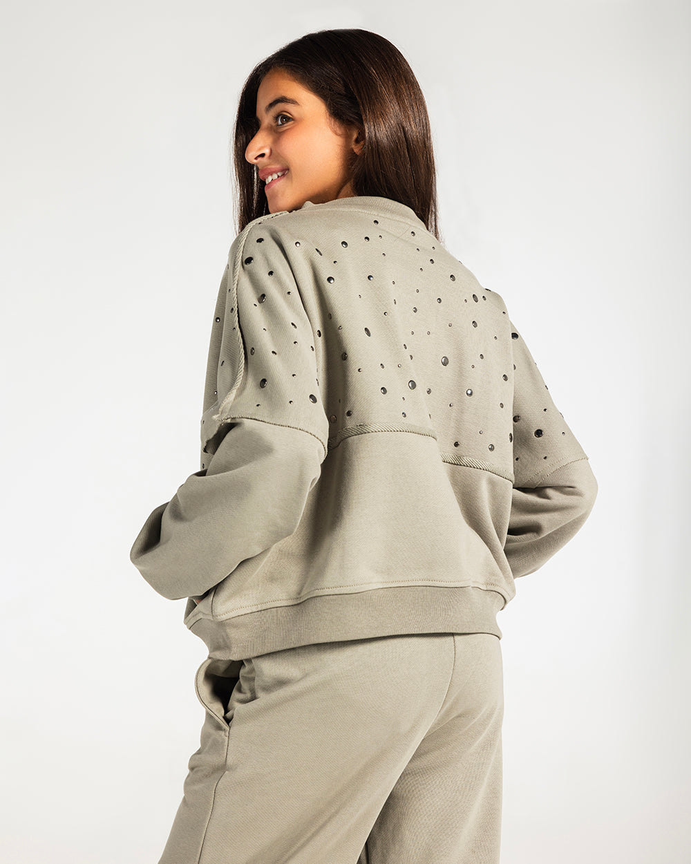 The Element Studded Set Pastel Olive - Kids