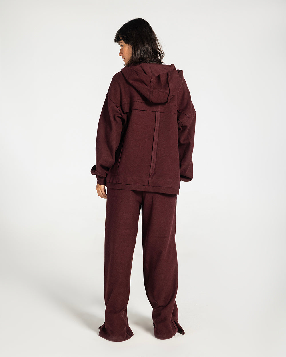 The Essential Half-Zip Set Burgundy - Adults