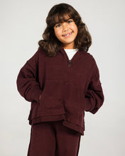 The Essential Half-Zip Set Burgundy - Kids