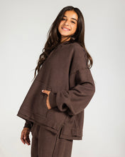 The Essential Half-Zip Set Brown - Kids