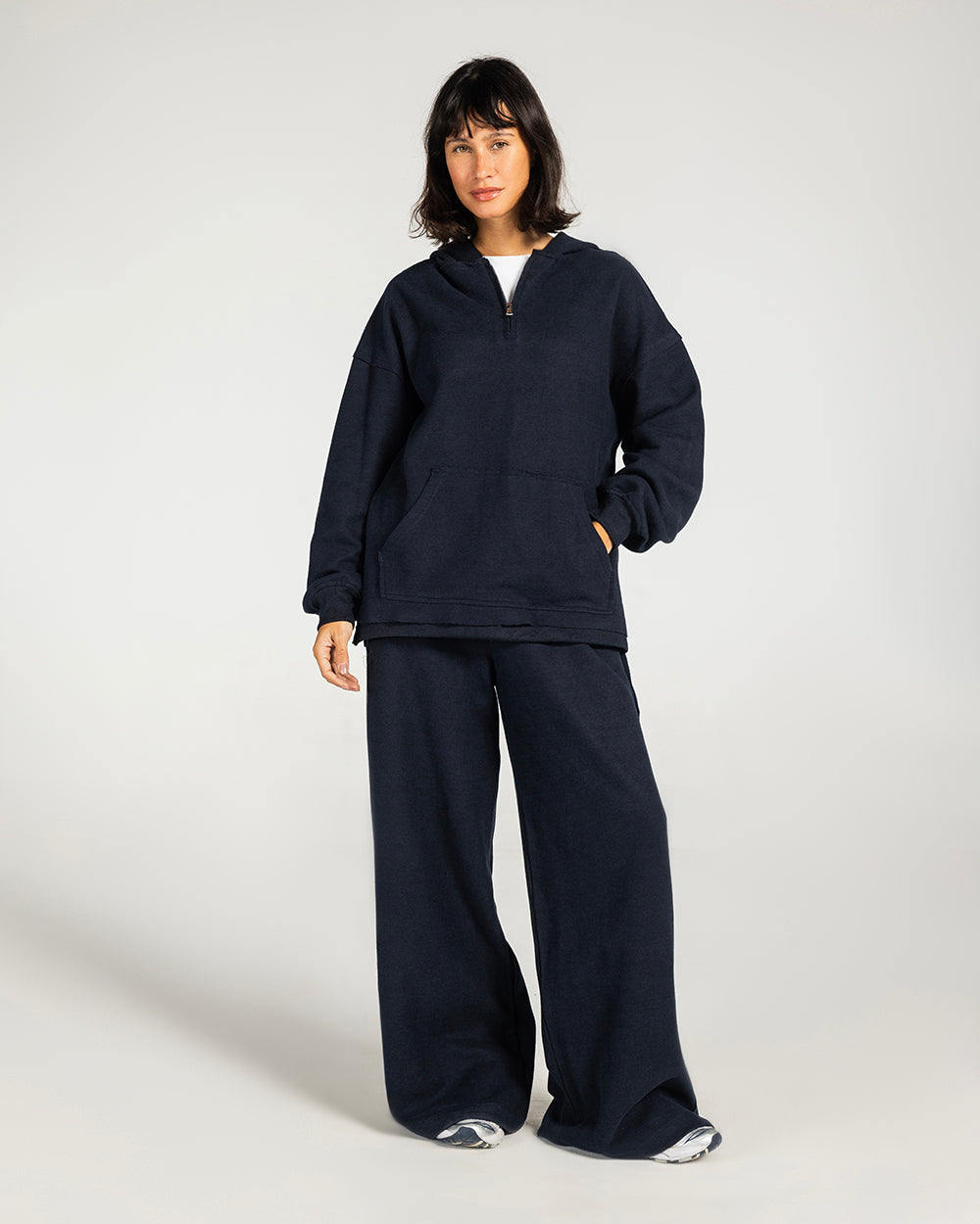 The Essential Half-Zip Set Navy - Adults