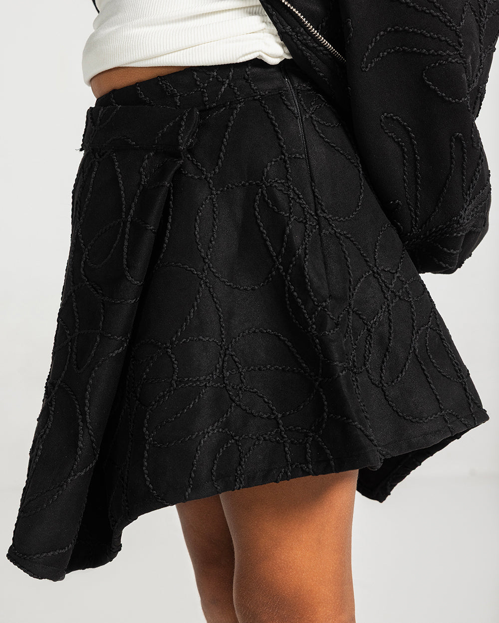 The Contour Suede Skirt Black - Kids