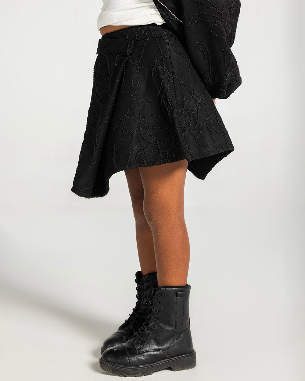 The Contour Suede Skirt Black - Kids