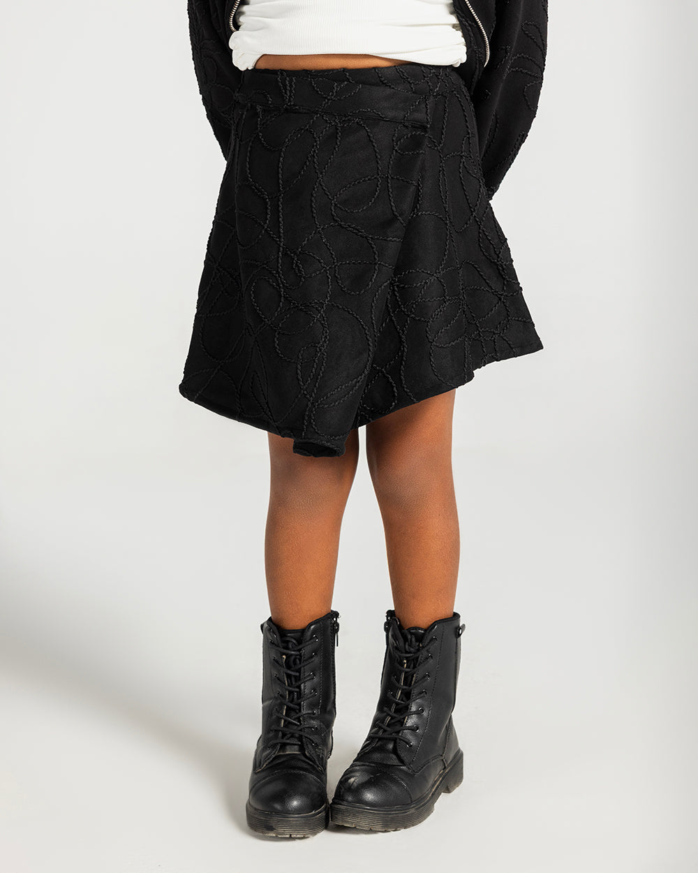 The Contour Suede Skirt Black - Kids