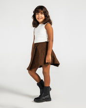 The Contour Suede Skirt Brown - Kids