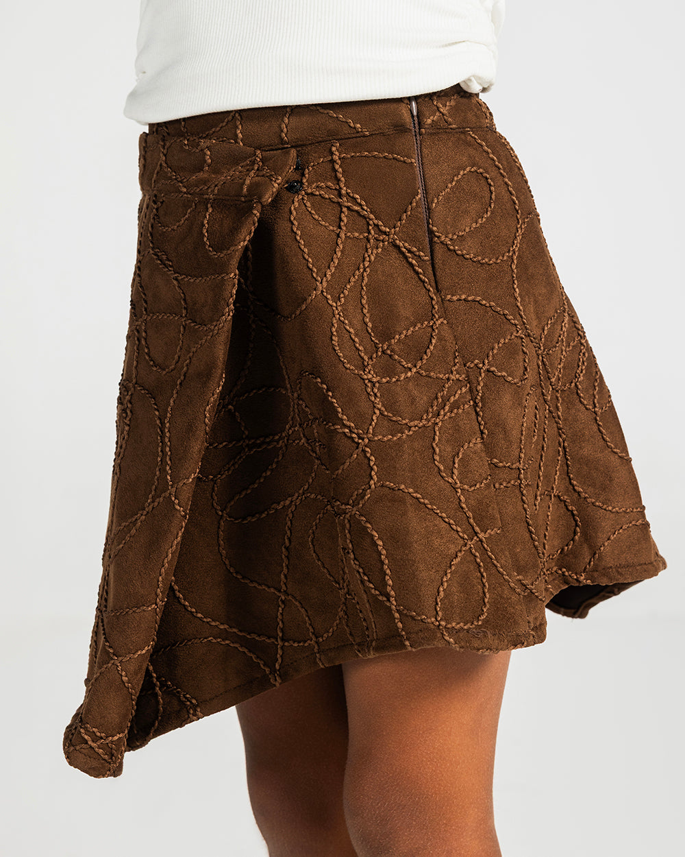 The Contour Suede Skirt Brown - Kids