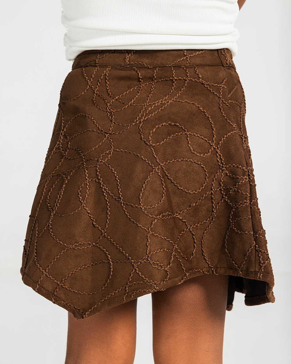 The Contour Suede Skirt Brown - Kids