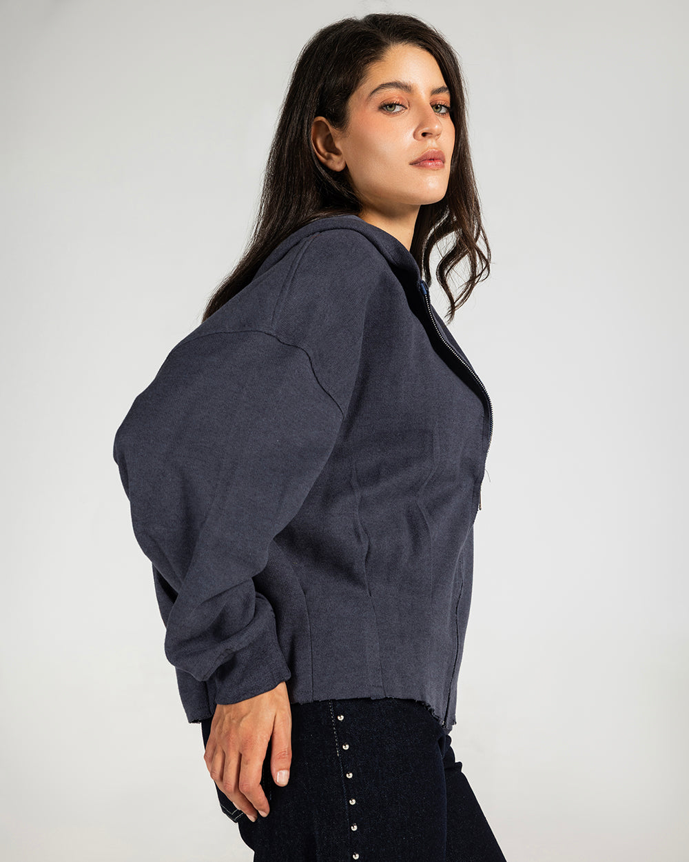The Pleated Zip-Up Air Force Blue - Adults
