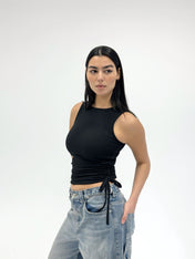 Adjustable Tank Top Black - Adults