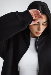 Midnight Zip Relaxed Hoodie