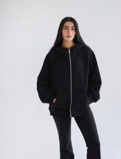 Midnight Zip Relaxed Hoodie