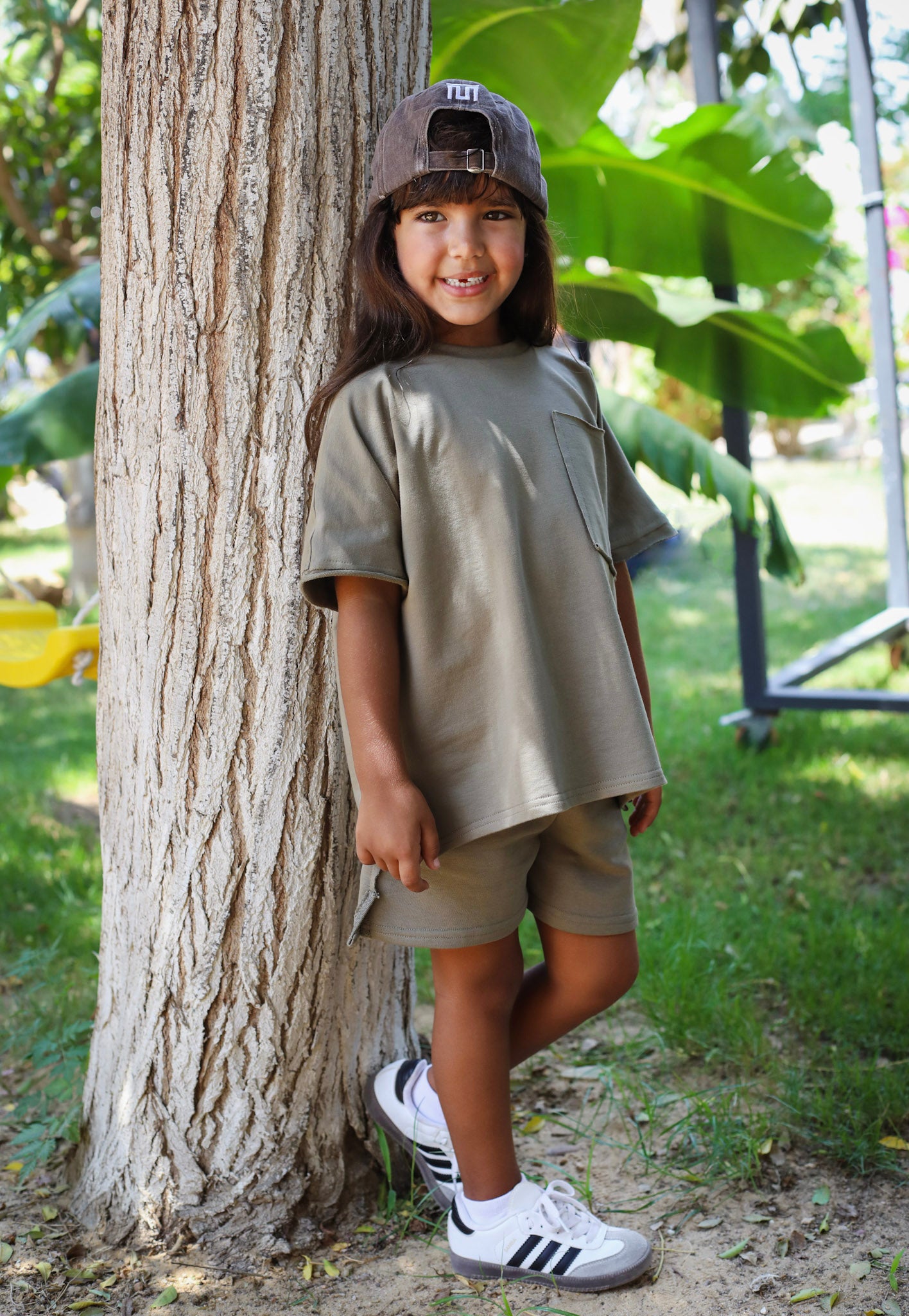 Out-Stitched Olive Set- Kids