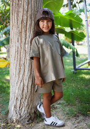 Out-Stitched Olive Set- Kids