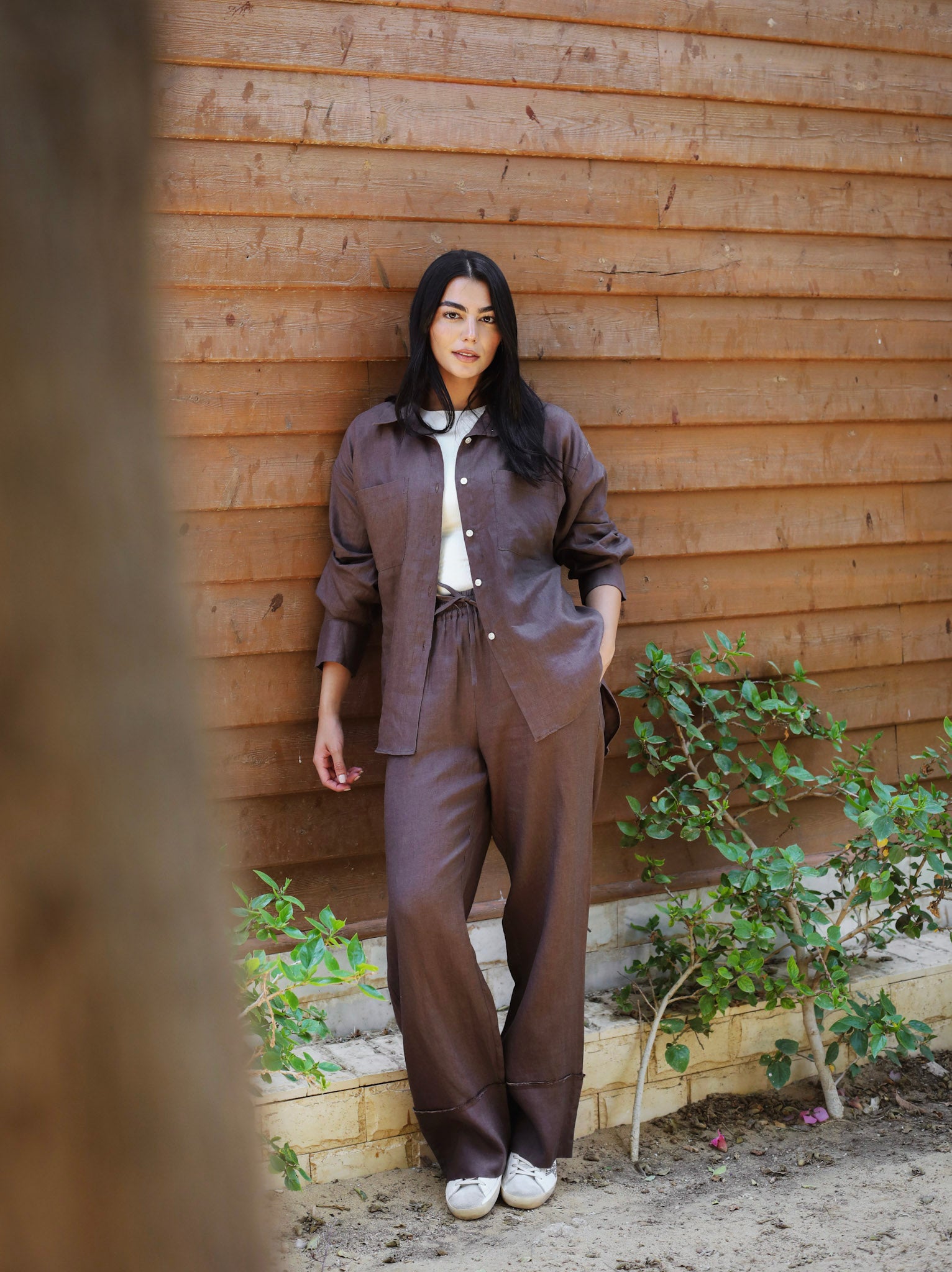 The Fit Linen set - Brown