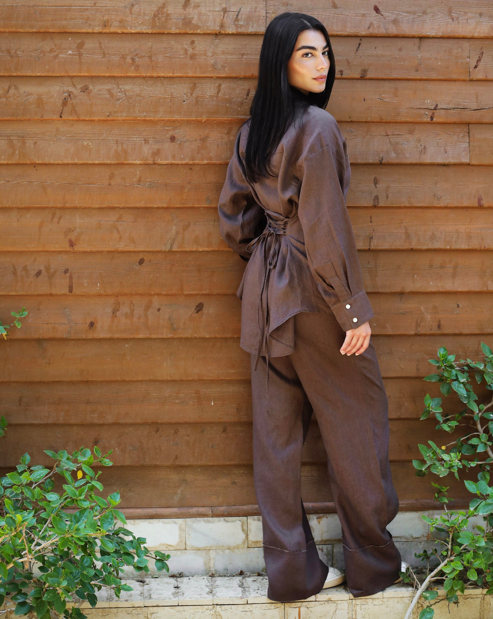 The Fit Linen set - Brown