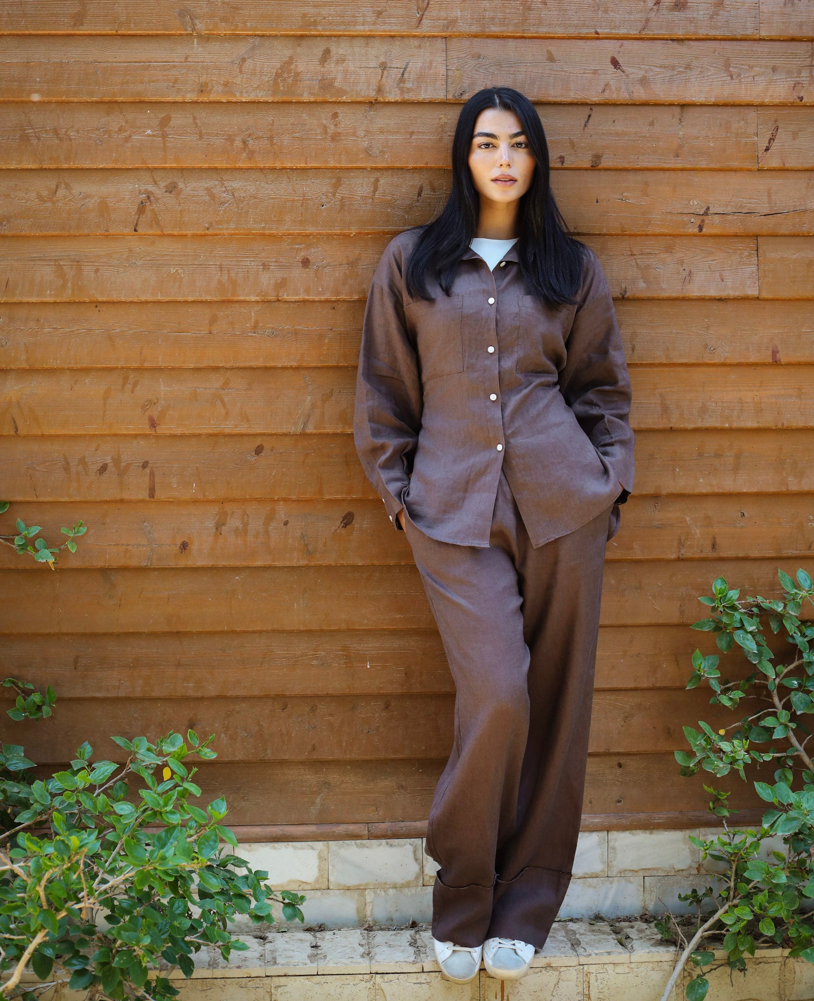 The Fit Linen set - Brown