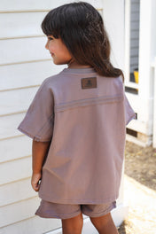 Out-Stitched Plum Set- Kids