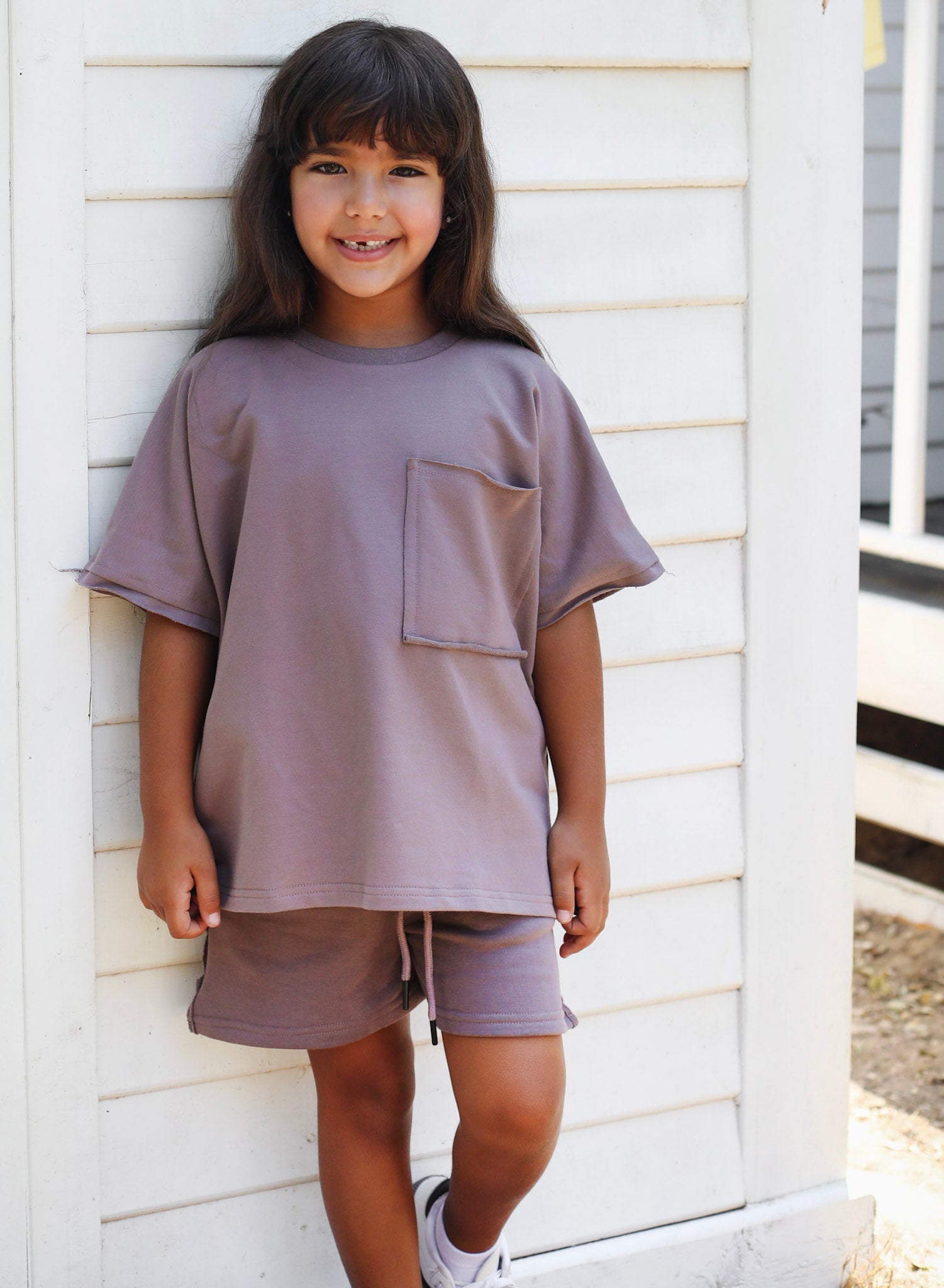 Out-Stitched Plum Set- Kids