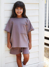 Out-Stitched Plum Set- Kids